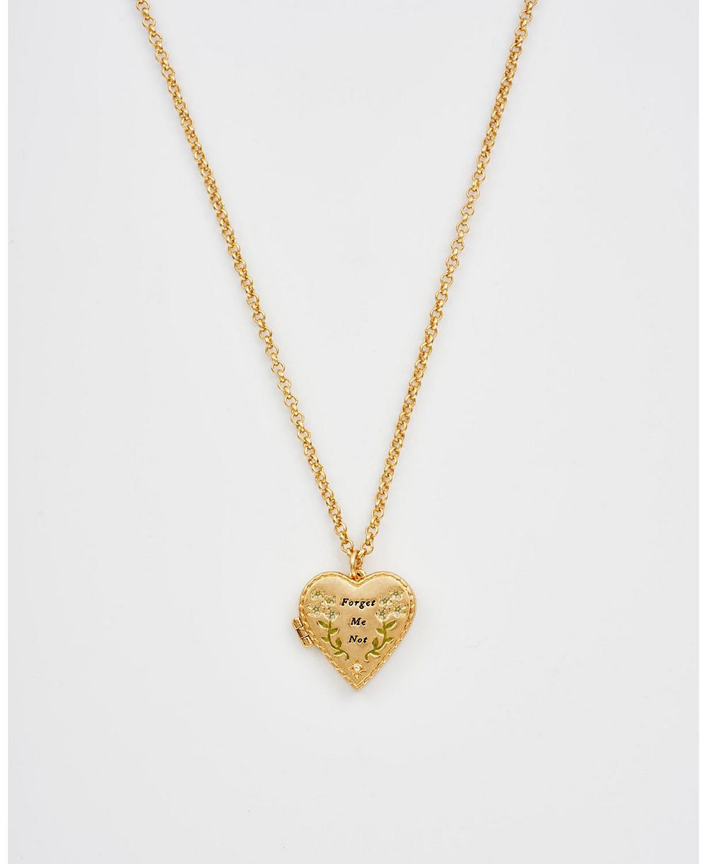 Подвеска-кулон Fable England Forget Me Not Heart Locket Necklace
