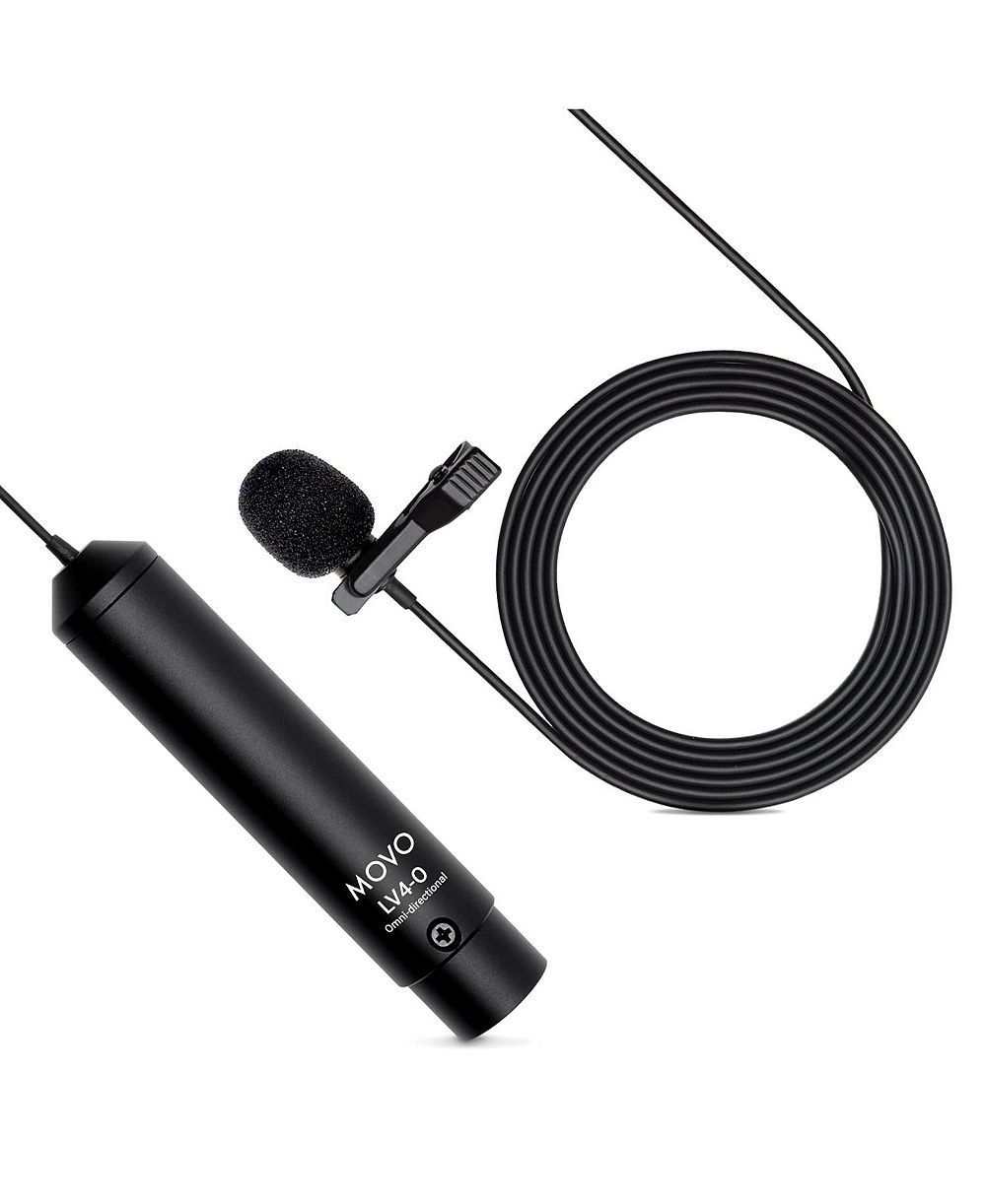 Movo LV4-O Omnidirectional Phantom-Powered XLR Lavalier Microphone