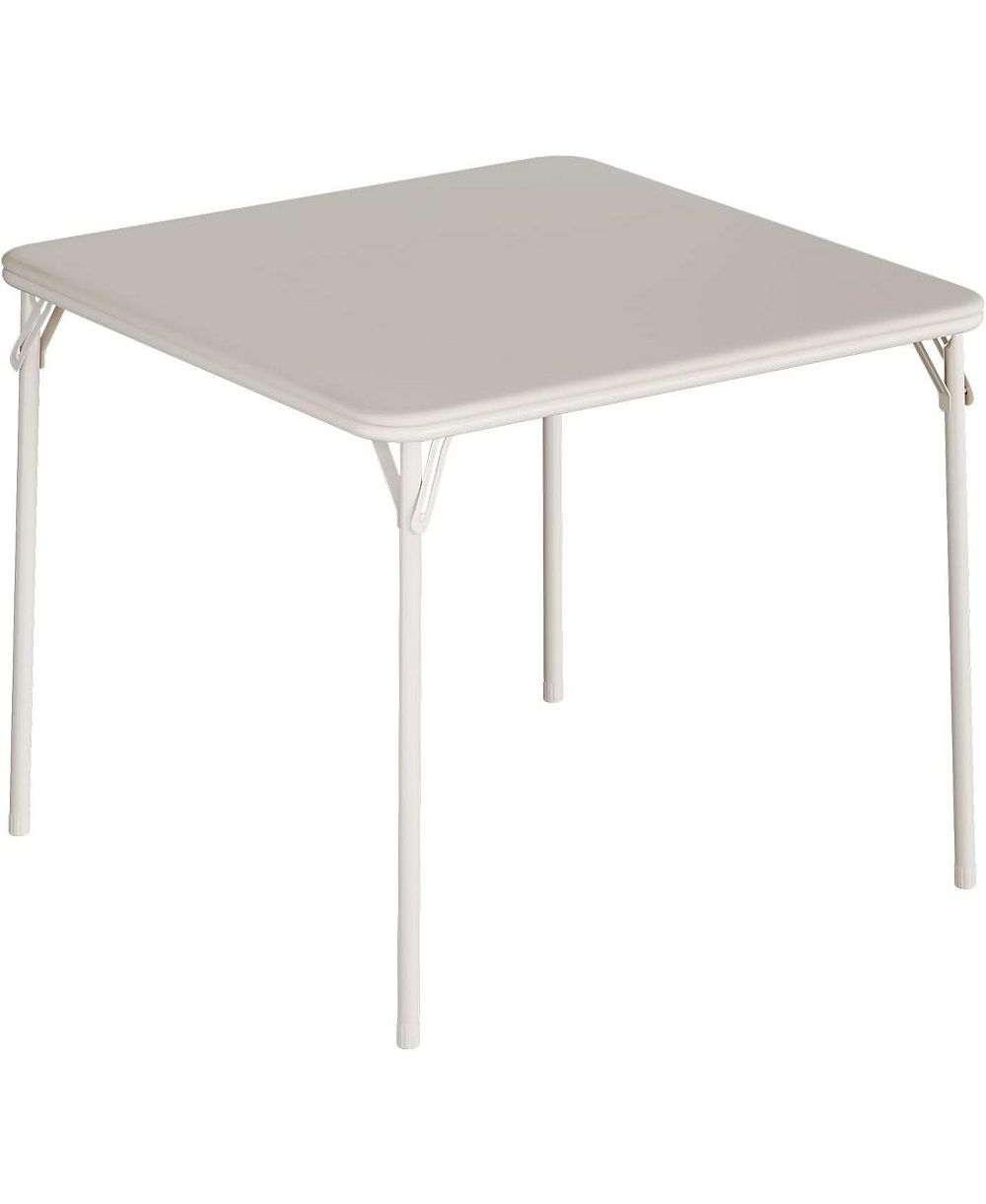 gaomon 33.6" Square Folding Table With PU Soft Cushion Top, Portable Heavy-Duty Metal Frame