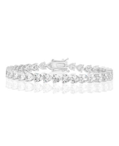 Simona Radiant Heart CZ Tennis Bracelet
