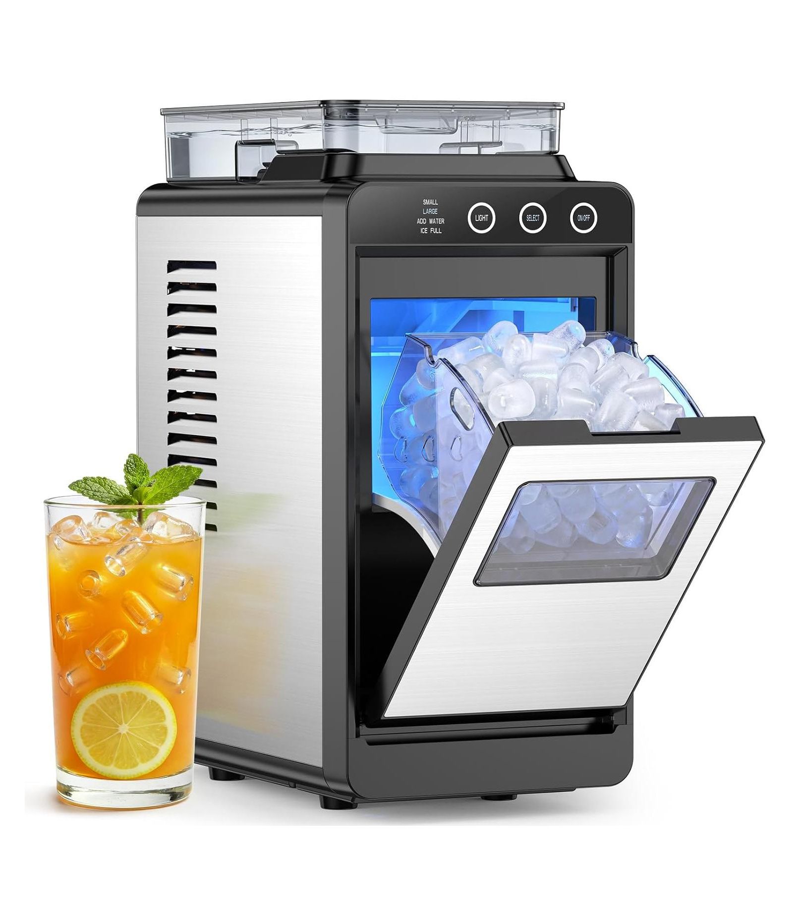 COWSAR Portable Ice Maker Countertop, 26Lbs/24H, Self-Cleaning