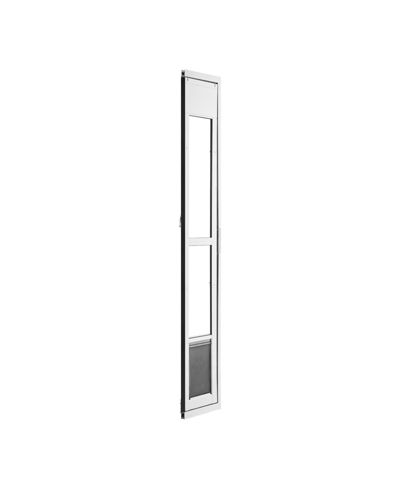 COZITO Dog Door for Sliding Glass Door Adjustable Height Medium Flap 180 Degree Swing, White