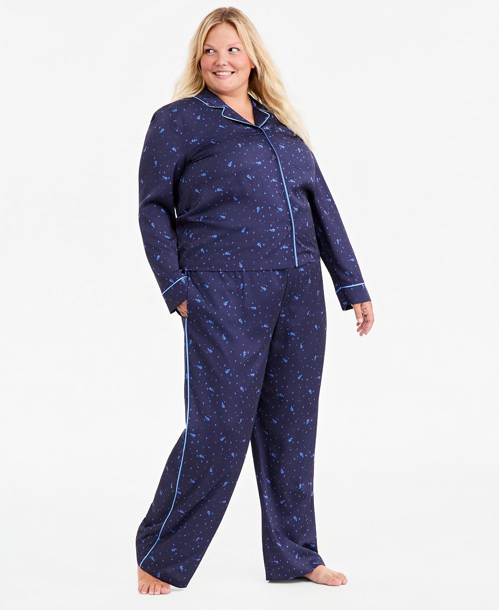 Пижамный комплект Disney Mickey Satin Plus Size Sorcerer's Apprentice