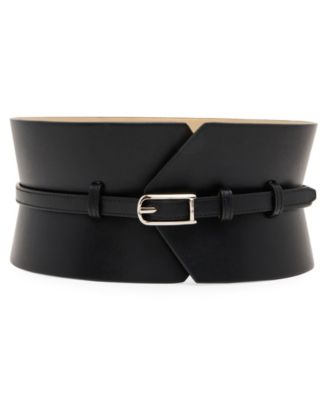 Steve Madden Textured Corset Wide Sash Belt