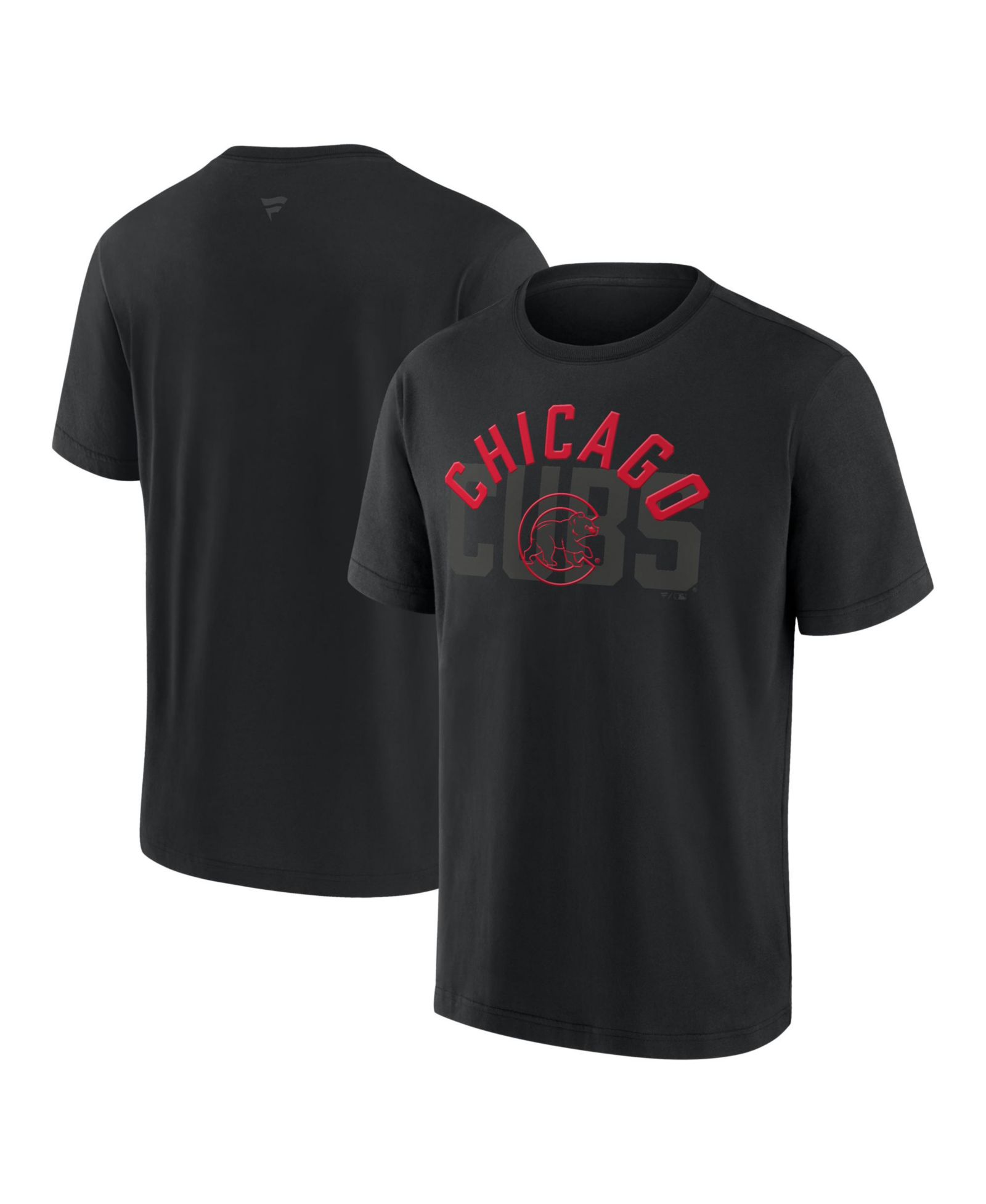 Fanatics Мужская тяжелая футболка Chicago Cubs Black Out