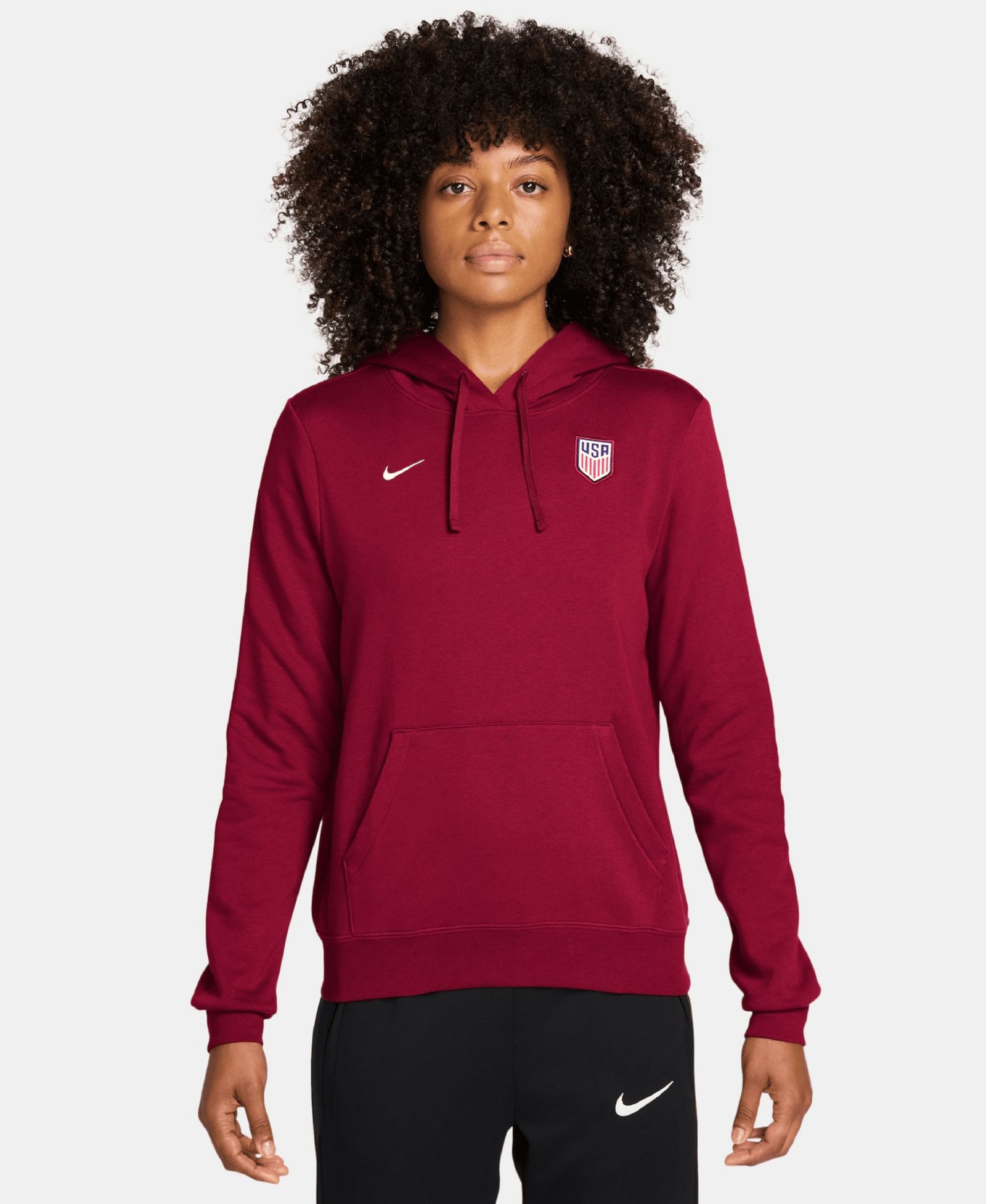 Женская толстовка Nike Red USMNT Club Fleece Hoodie