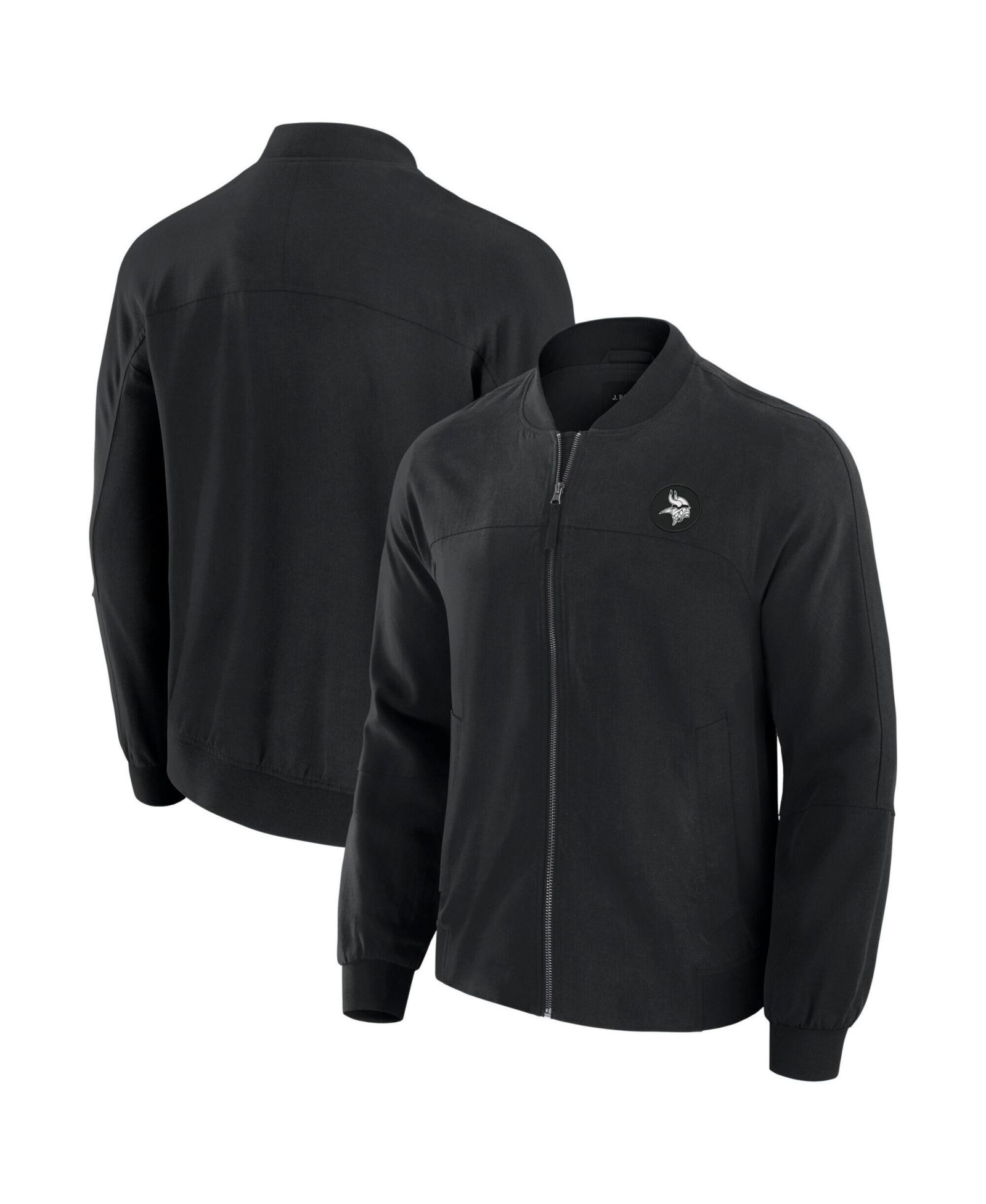 J. Palmer Men's Black Minnesota Vikings Lightweight Cover-4 Tri-Blend Full-Zip Jacket
