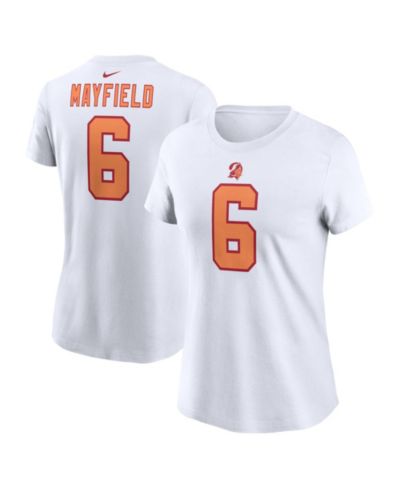 Nike Женская футболка Nike Baker Mayfield White Tampa Bay Buccaneers с именем и номером