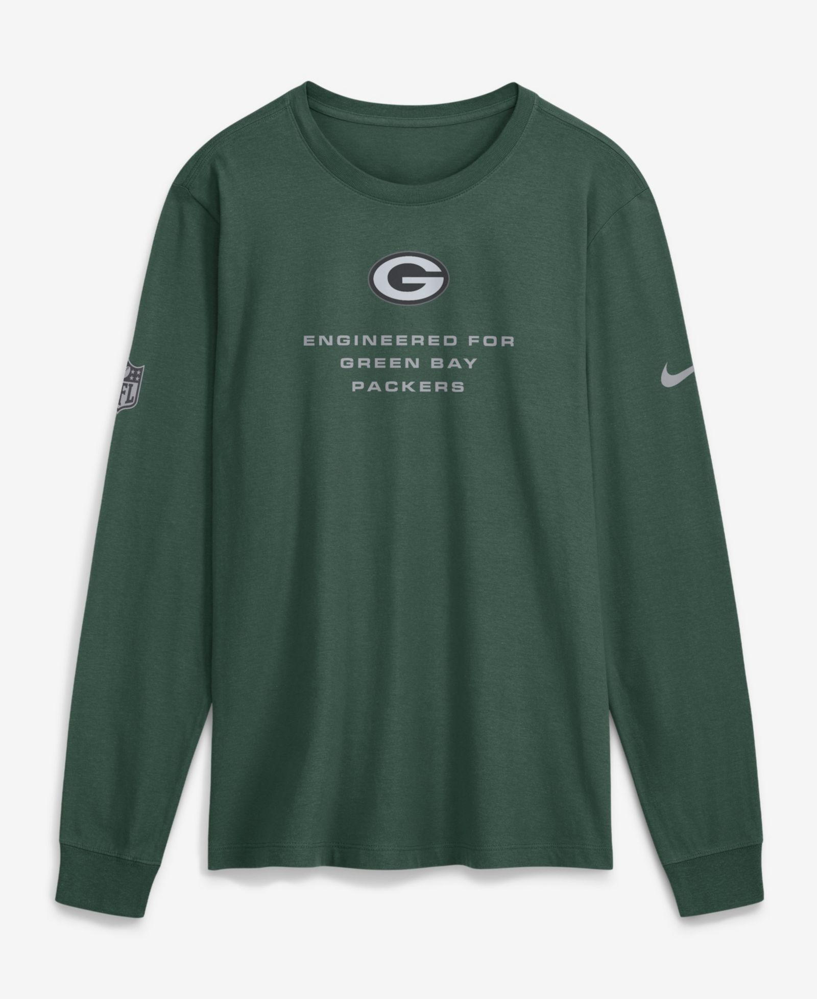 Nike Men's Green  Bay Packers Sideline Bold Arch Star Dri-FIT Long Sleeve T-Shirt