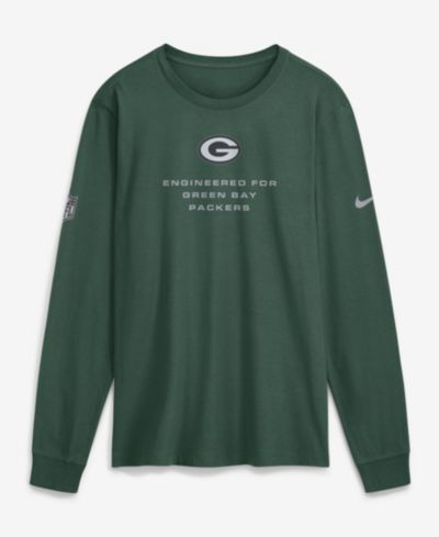 Мужская футболка Nike Men's Green Bay Packers Sideline Bold Arch Star Dri-FIT Long Sleeve T-Shirt