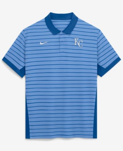 Мужская рубашка-поло Nike Light Blue Kansas City Royals Authentic Collection Striped Victory Dri-FIT