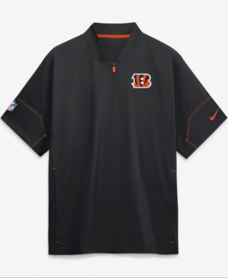Мужская куртка Nike Black Cincinnati Bengals Sideline Short Sleeve Quarter-Zip Coaches Jacket