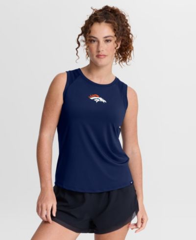 Fanatics Women's Navy Denver Broncos Draped Mesh Back Performance Tank Top