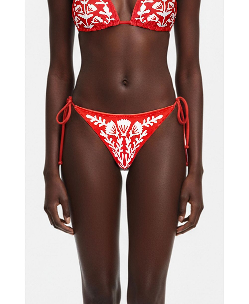 Женские плавки Jessie Zhao New York Coral Garden Reversible Tie Side Bottom
