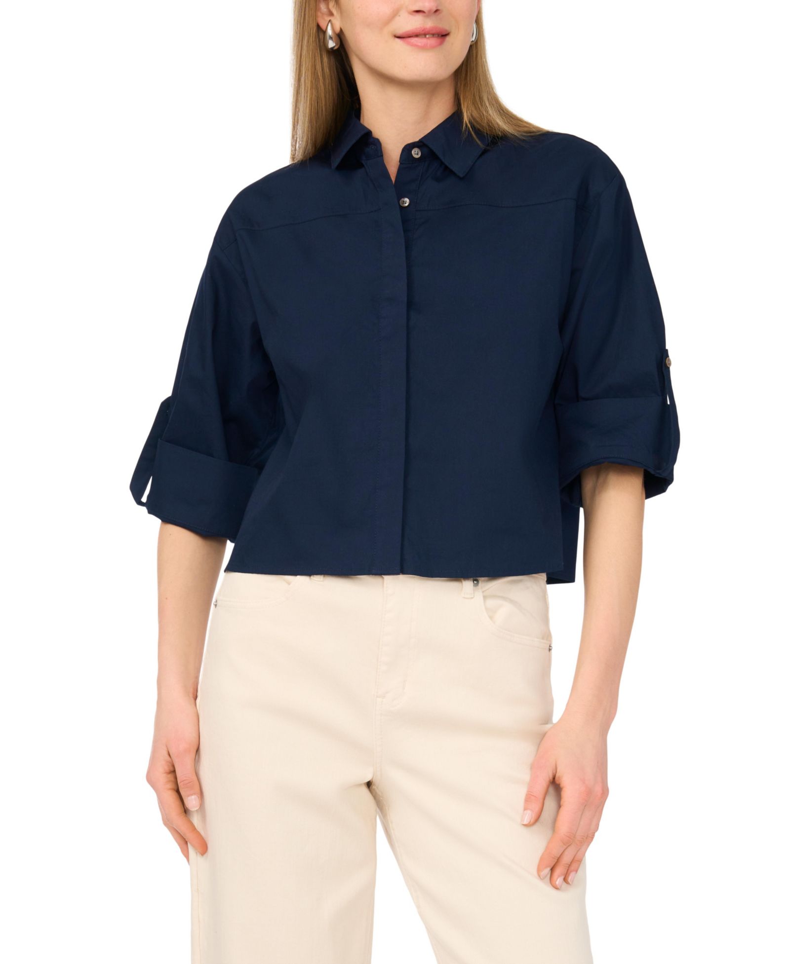 Женская хлопковая рубашка 1.STATE Boxy Button-Down
