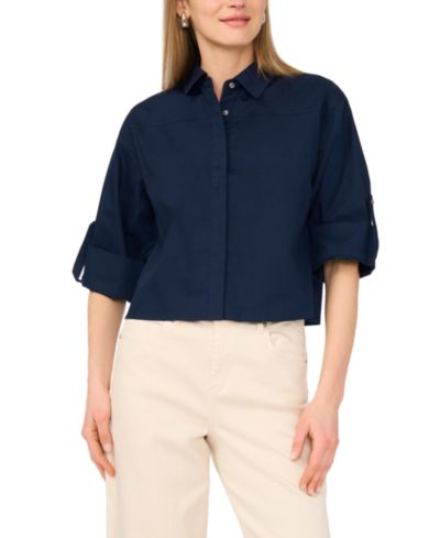 Женская хлопковая рубашка 1.STATE Boxy Button-Down