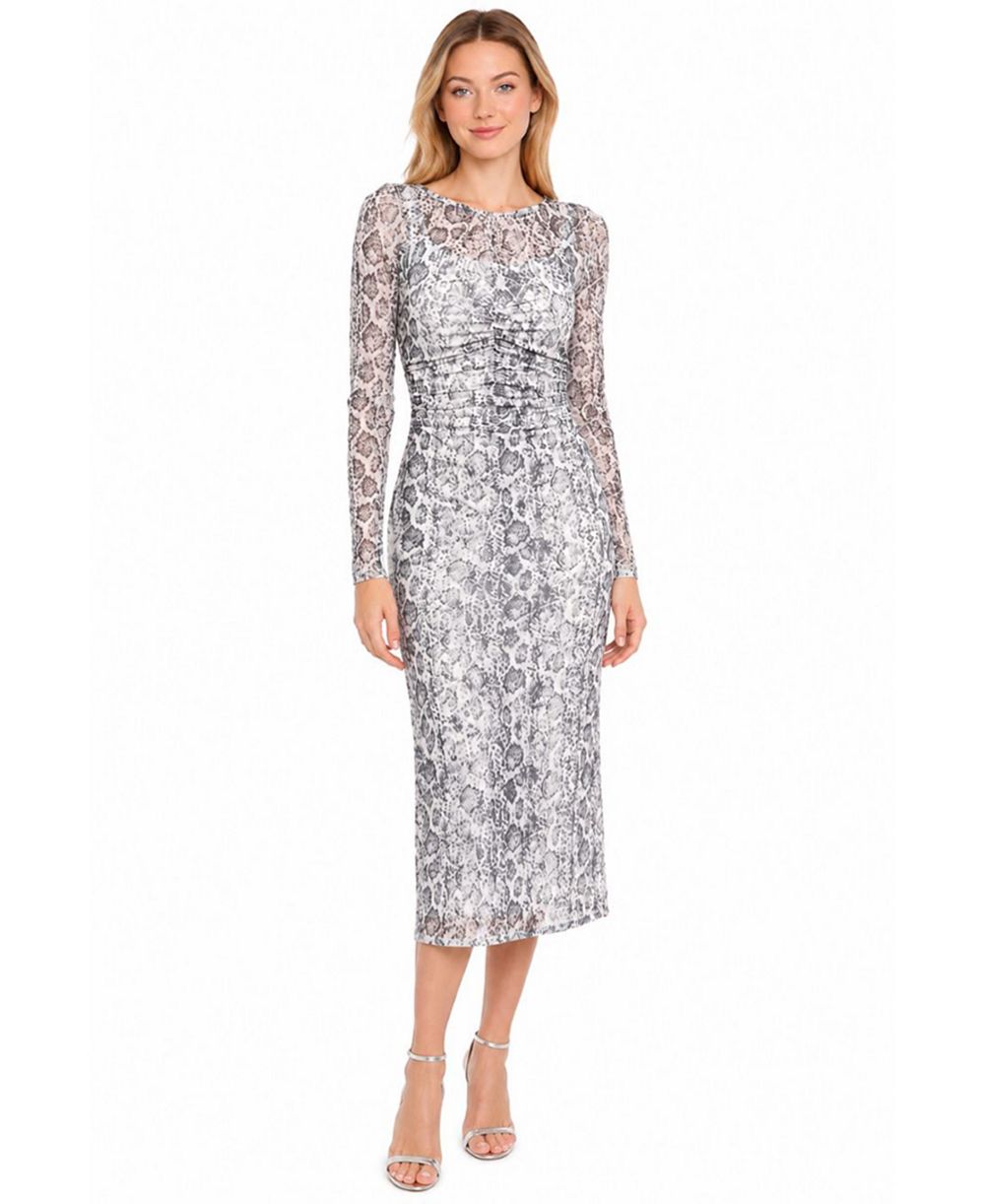 Sam Edelman Women's Snakeskin Ruched Dress