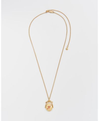 Золотая подвеска Fable England N Initial Nasturtium Spinner Chain Necklace