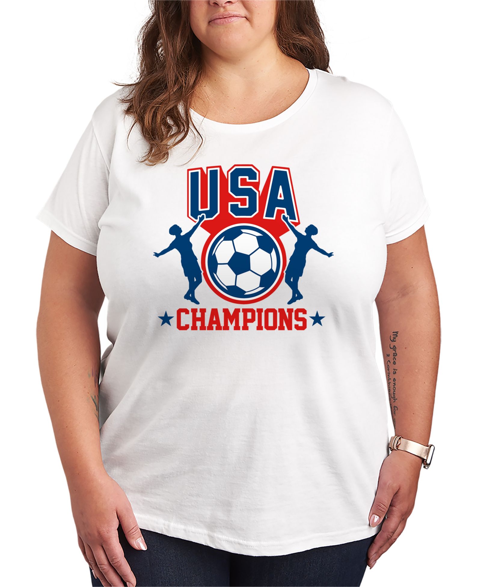 Футболка Hybrid Apparel Plus Size USA Soccer Champions Graphic