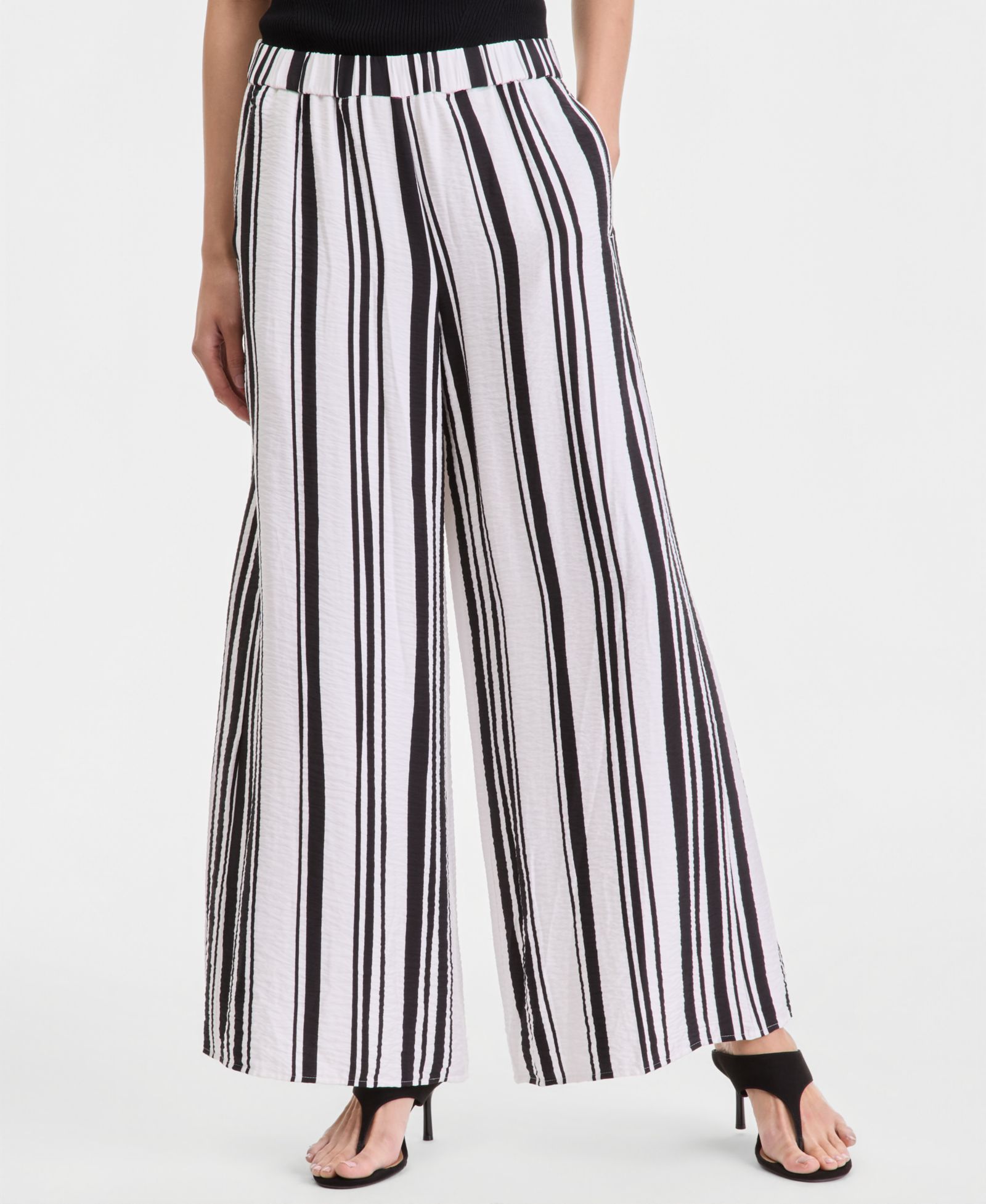 I.N.C. International Concepts Women's Stripe Wide-Leg Pull-On Pants, Macy's Exclusive