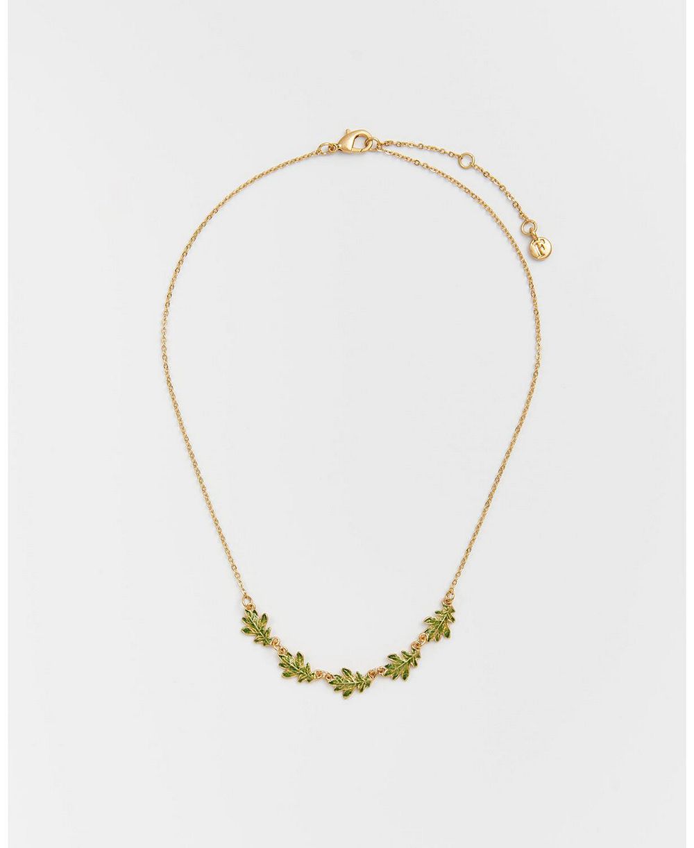 Fable England Oak Leaf Gold Choker