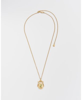 Женская золотая подвеска Fable England Q Initial Queen Annes Lace Spinner Chain Necklace