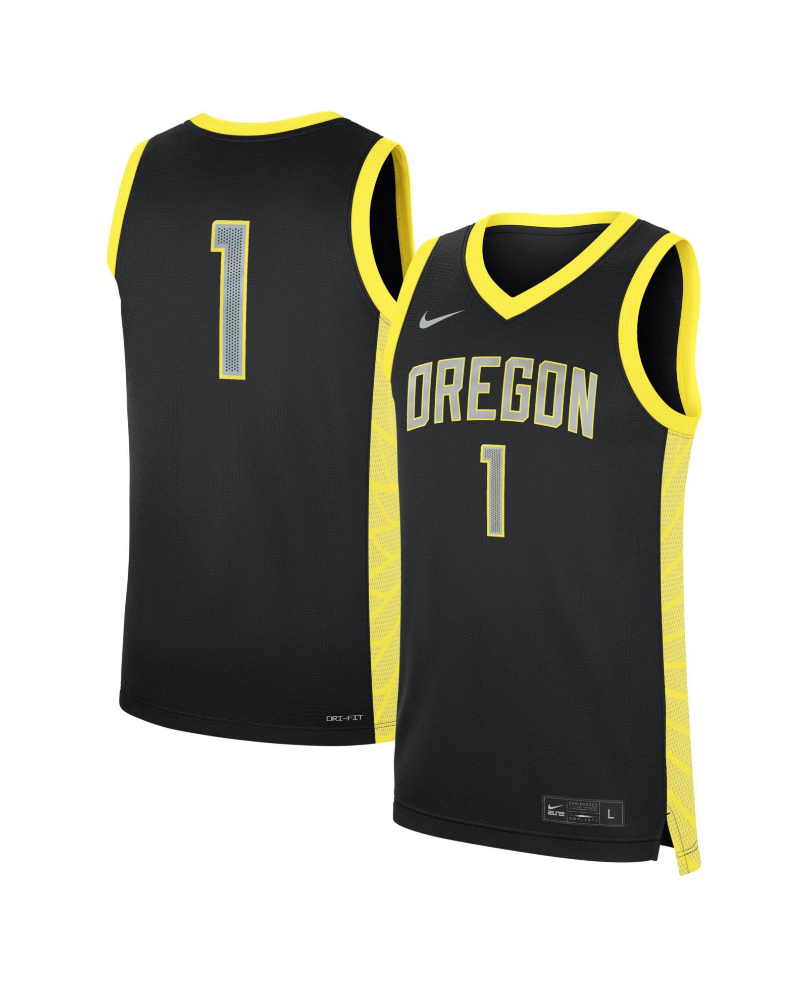 Nike мужская баскетбольная джерси Oregon Ducks #1 Alternate Replica, черная