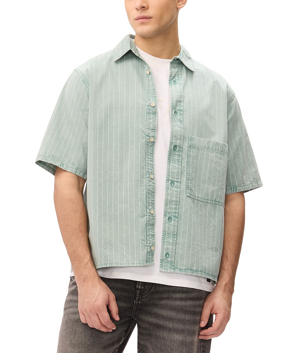 Buffalo David Bitton Men's Vertical Stripe Pattern Shirt