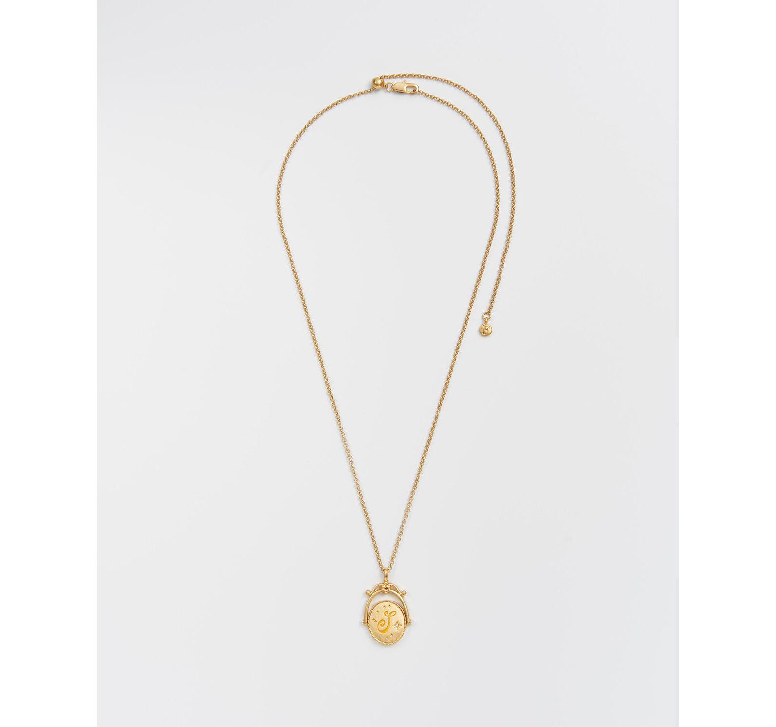 Fable England S Initial Sunflower Gold Spinner цепной кулон-подвеска