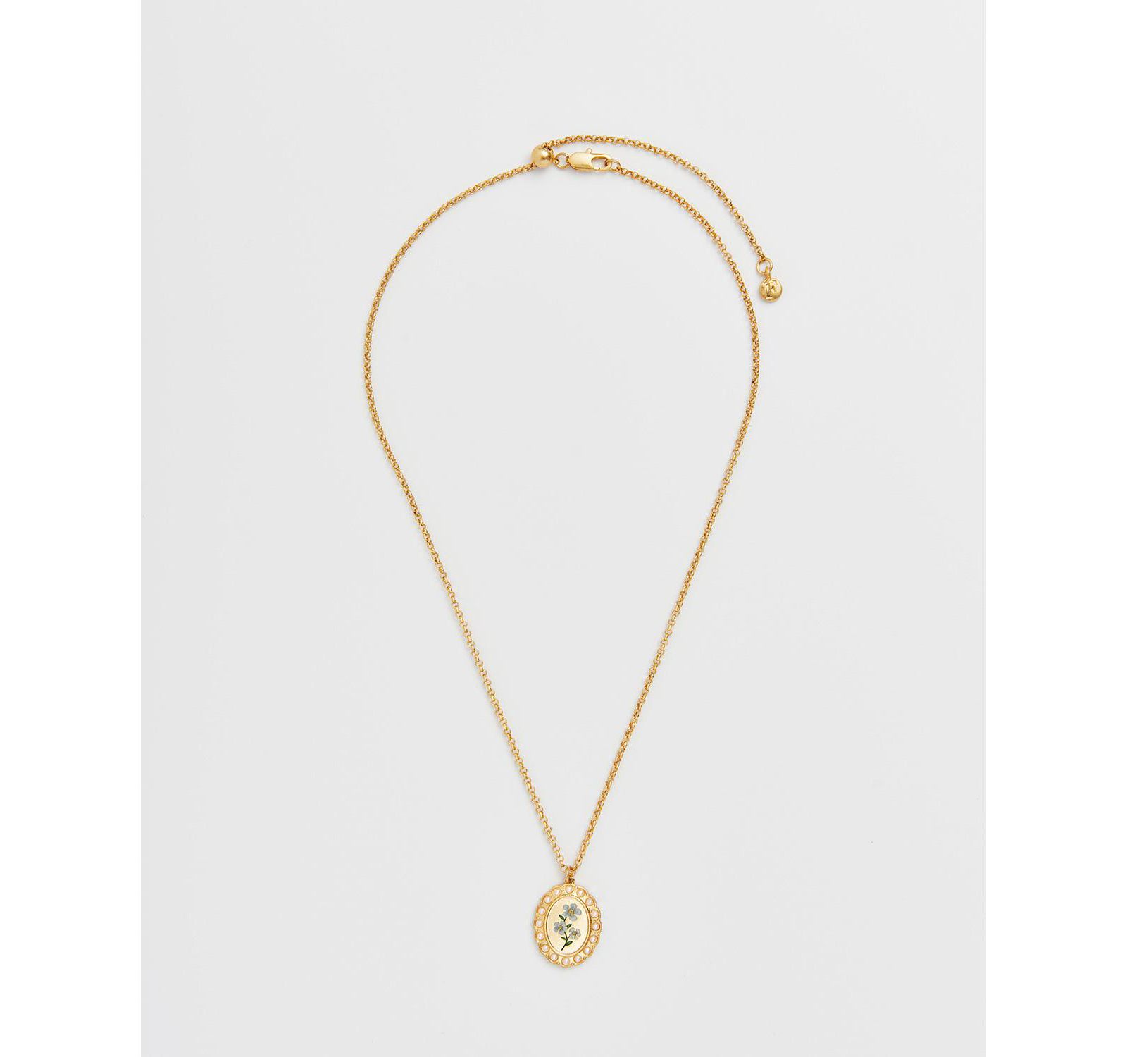 Ожерелье Fable England Forget Me Not Pearl Cameo Necklace