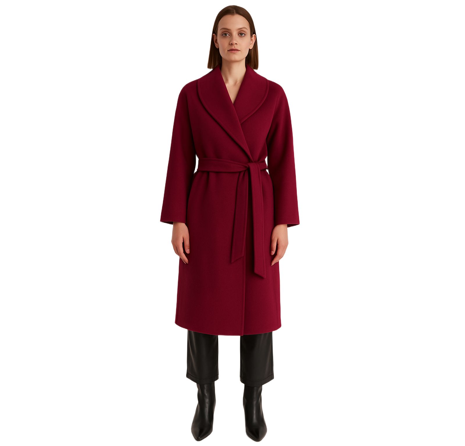 1982 Women's Cashmere Hooded Long Coat
