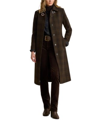Lauren Ralph Lauren женское шерстяное пальто с поясом в клетку