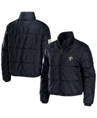 Женская укороченная куртка-пуховик WEAR by Erin Andrews New Orleans Saints с полной молнией, черная