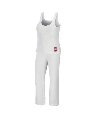 Женский комплект WEAR by Erin Andrews 2-Piece Cream St. Louis Cardinals Plus Size Cozy Scoop Neck Tank Top & Pants