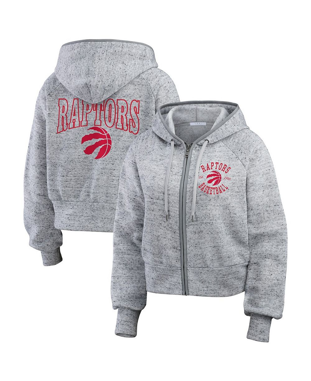 WEAR by Erin Andrews женское худи Toronto Raptors с эффектом меланжа, серое, на молнии