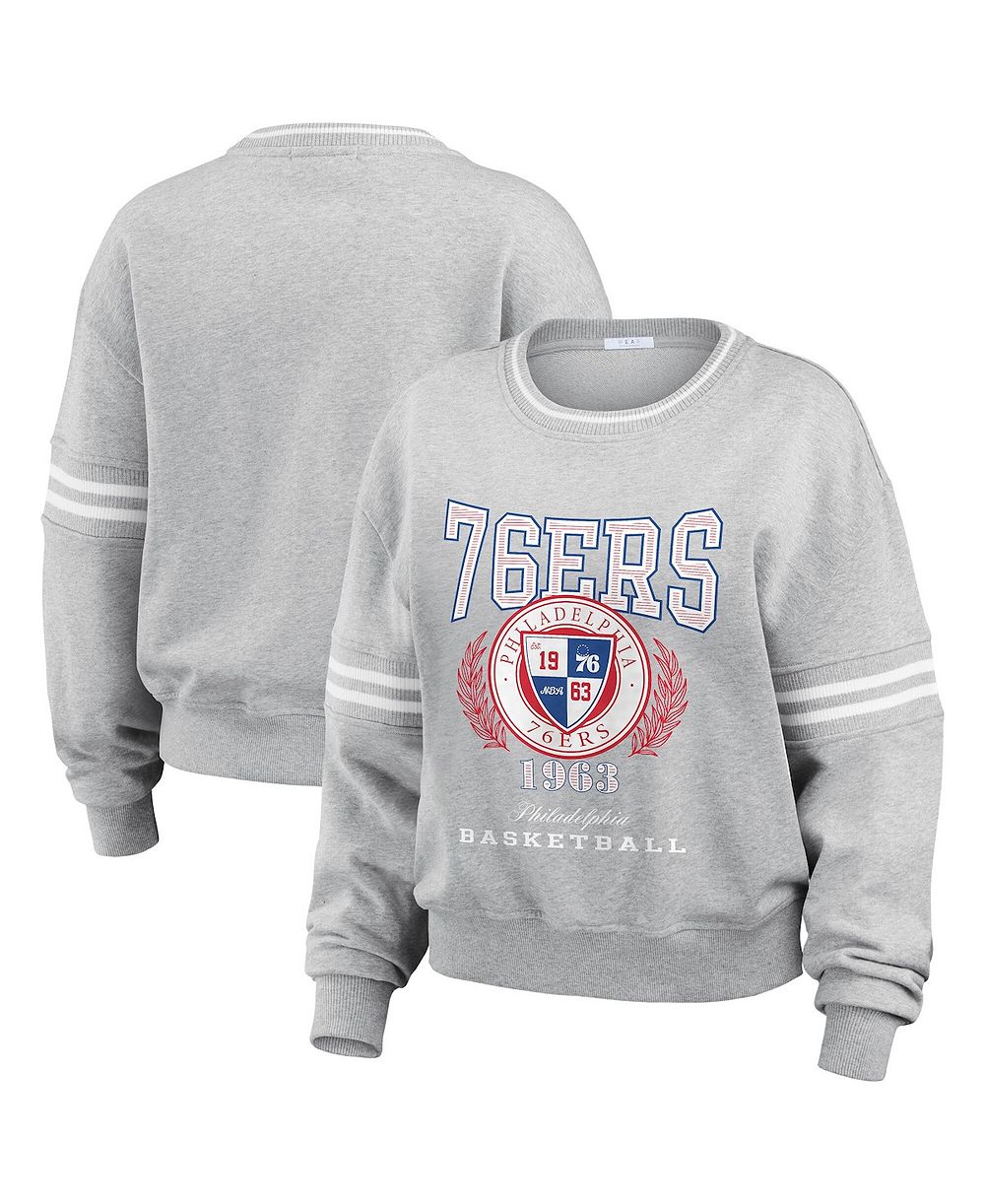 Женская толстовка WEAR by Erin Andrews Philadelphia 76ers, цвет Heather Gray, French Terry