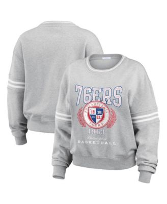 Женская толстовка WEAR by Erin Andrews Philadelphia 76ers, цвет Heather Gray, French Terry