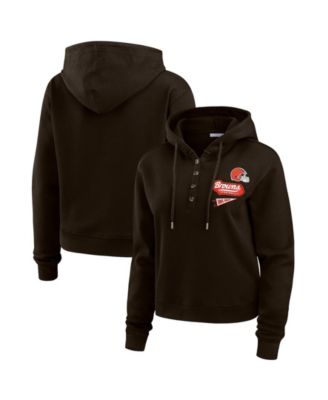 WEAR by Erin Andrews Женский худи с вафельной вязкой Cleveland Browns