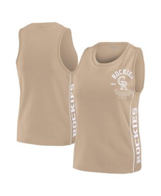 WEAR by Erin Andrews Women's Tan Colorado Rockies Tonal Tank Top