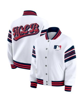 Женская флисовая толстовка-куртка WEAR by Erin Andrews MLB White Full-Snap