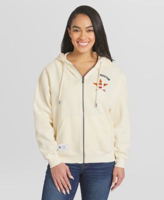 WEAR by Erin Andrews Женское худи Houston Astros с полной молнией, кремового цвета