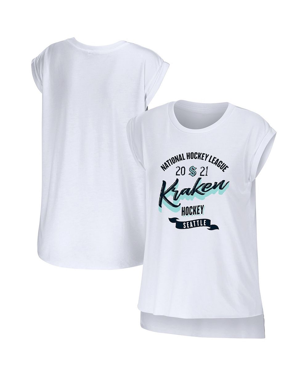 Женский майка WEAR by Erin Andrews White Seattle Kraken Domestic Tank Top