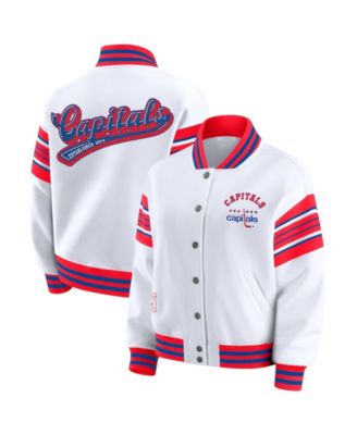 WEAR by Erin Andrews женская флисовая куртка-толстовка Washington Capitals, белая/красная