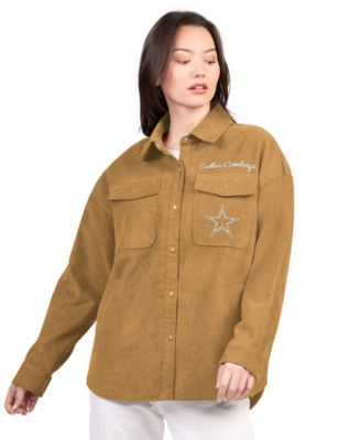 G-III 4Her by Carl Banks Женская куртка-шакет Dallas Cowboys Re-Match Corduroy Brown