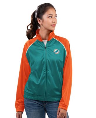G-III 4Her by Carl Banks Women's Aqua Miami Dolphins Replay Full-Zip Track Jacket