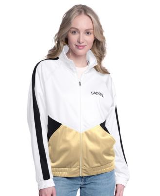 Женская спортивная куртка G-III 4Her by Carl Banks New Orleans Saints Rally Rhinestone Full-Zip бело-черная