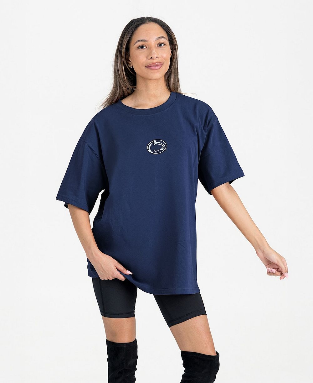 Gameday Couture Женская футболка оверсайз Penn State Nittany Lions Navy