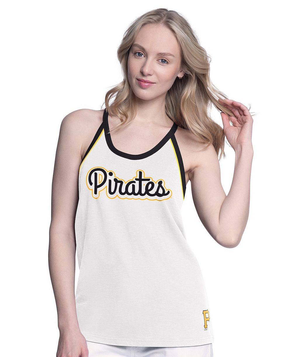 Женский топ G-III 4Her by Carl Banks White Pittsburgh Pirates Curveball Tank Top