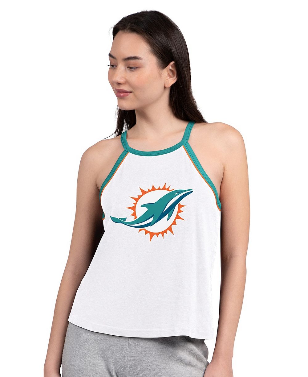 Женский майка G-III 4Her by Carl Banks White Miami Dolphins Redemption Win Slub