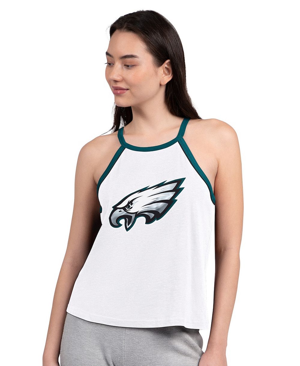 Женский топ G-III 4Her by Carl Banks White Philadelphia Eagles Redemption Win Slub Tank Top